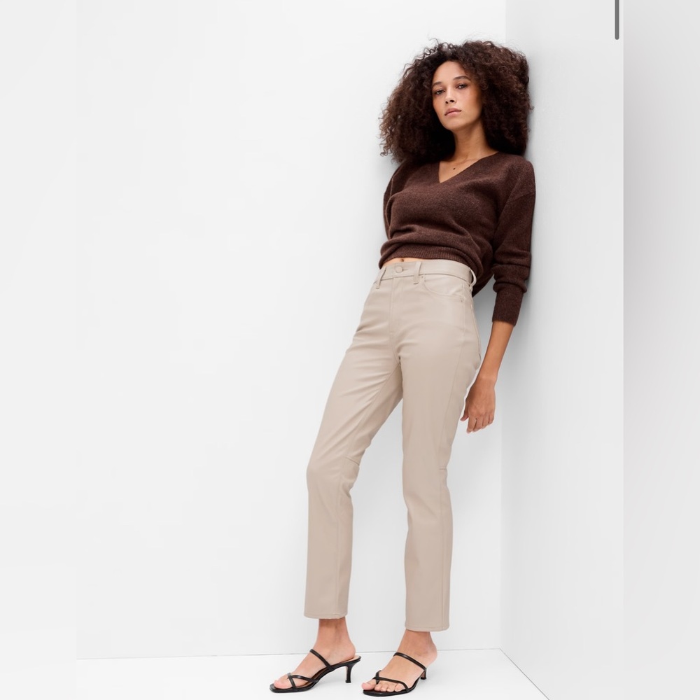 GAP High Rise Vintage Faux-Leather Pants
